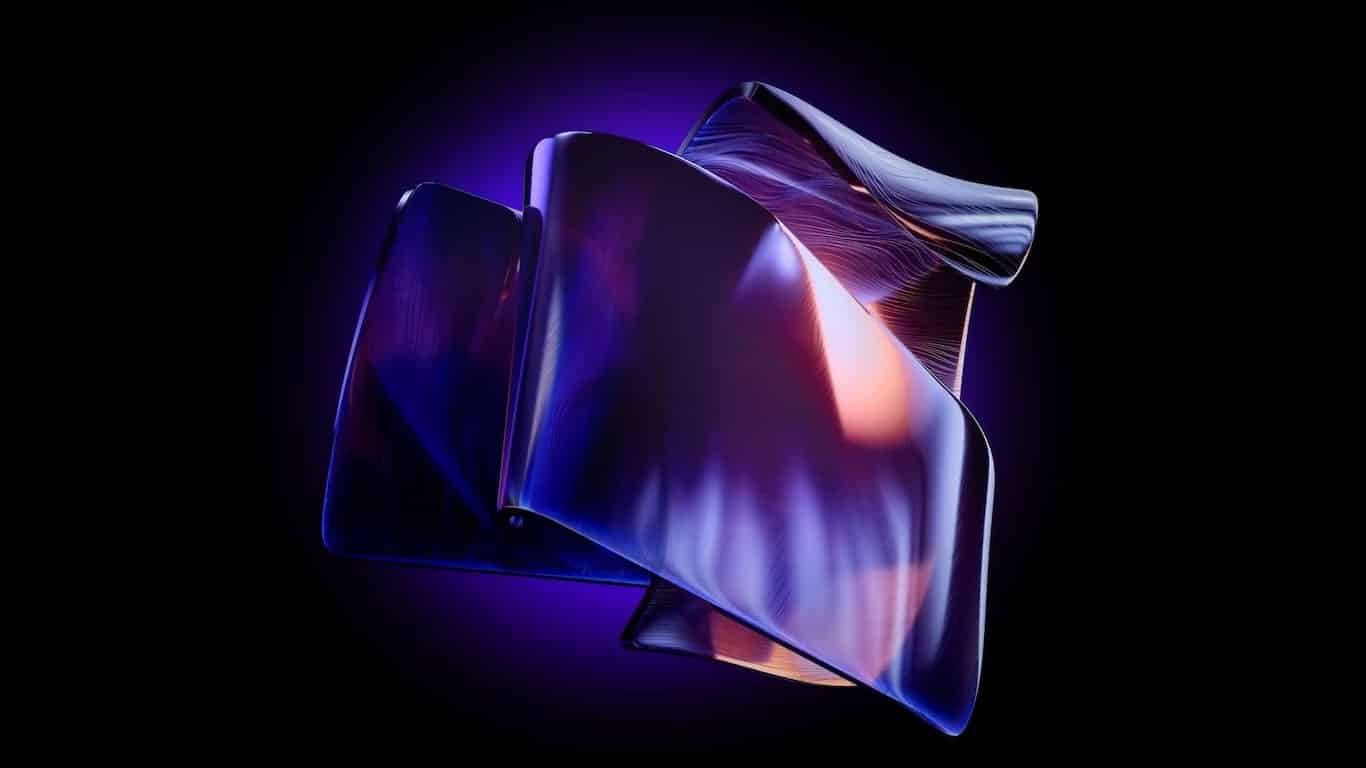 Abstract shapes on a black background